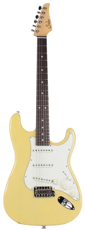 Suhr Classic S Guitar, Vintage Yellow, Rosewood