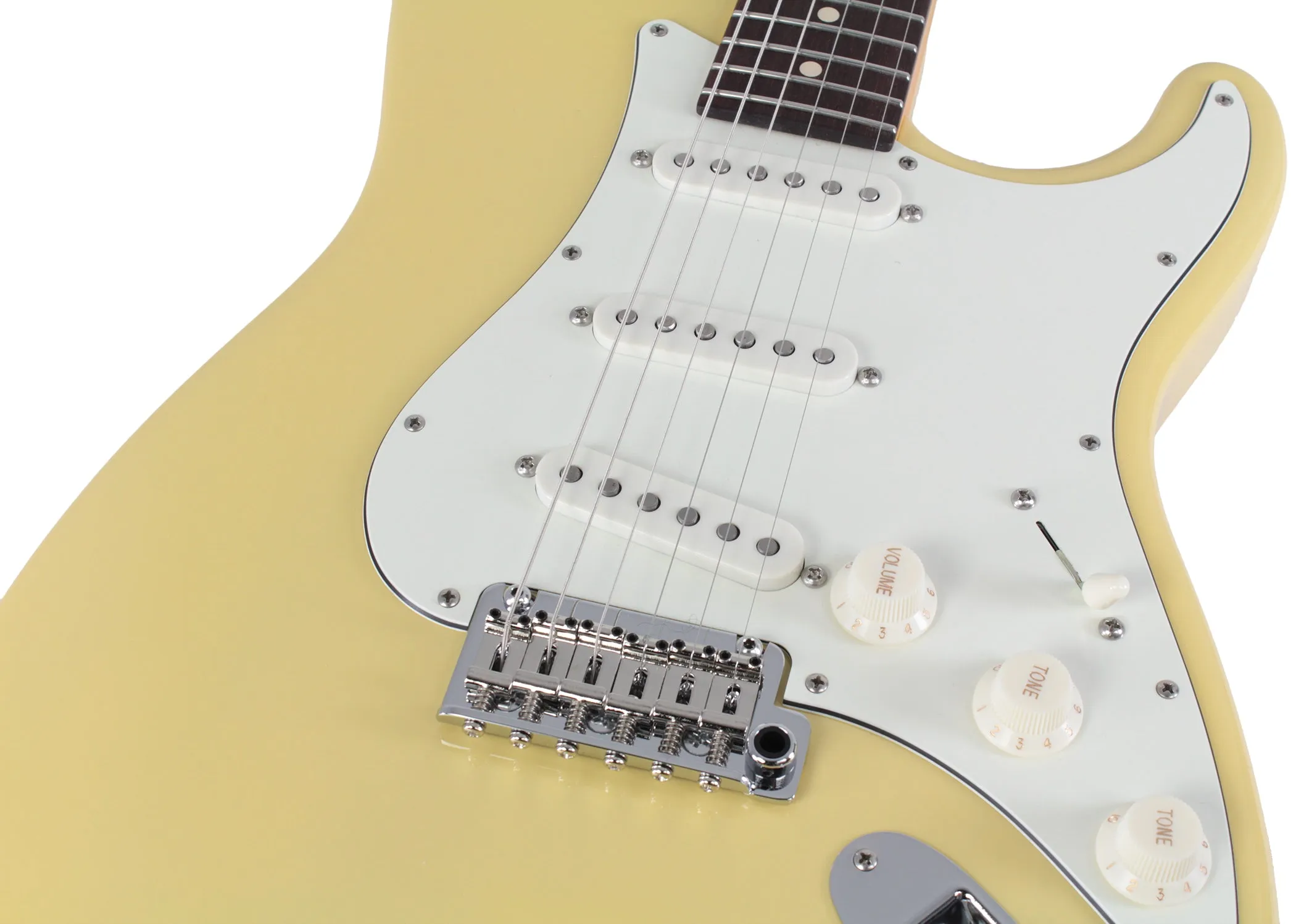 Suhr Classic S Guitar, Vintage Yellow, Rosewood