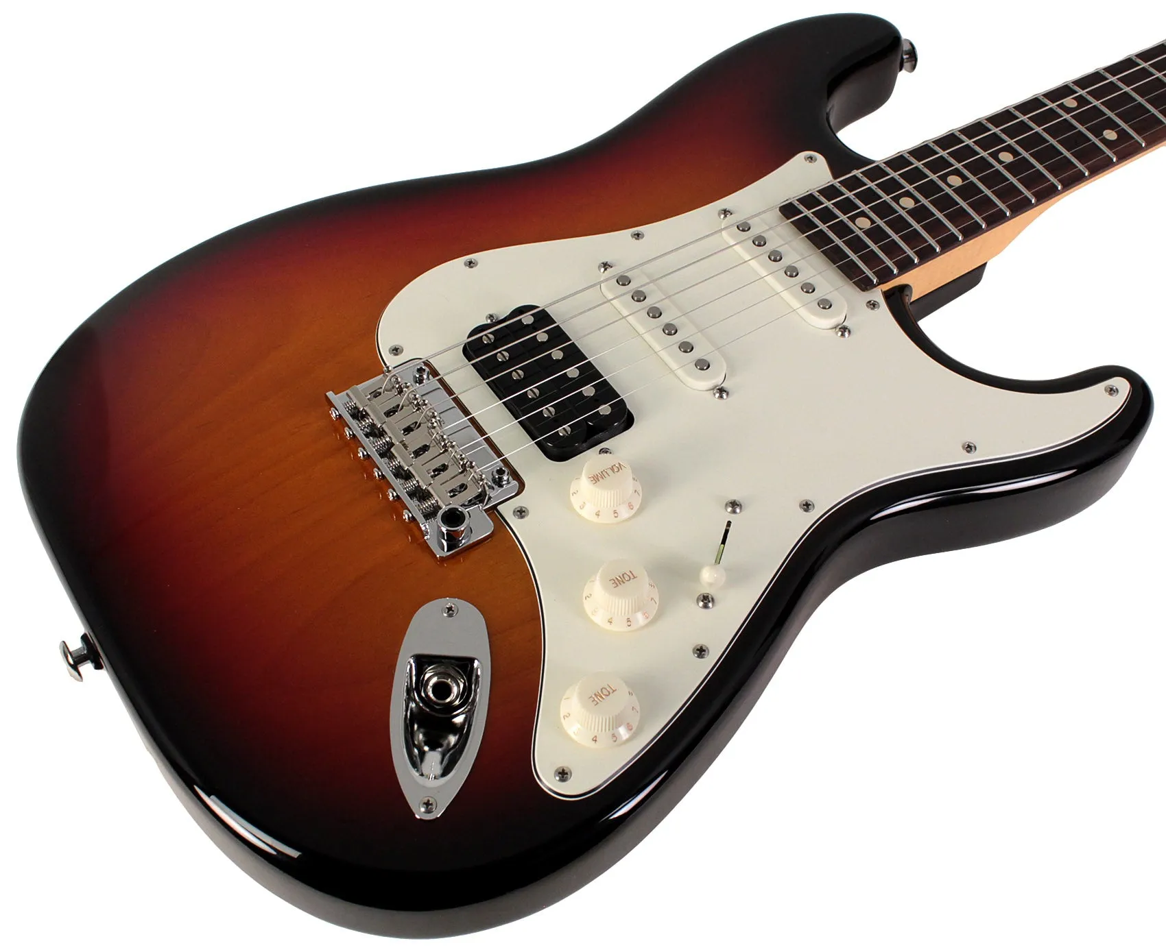 Suhr Classic S HSS Guitar, 3 Tone Burst, Rosewood