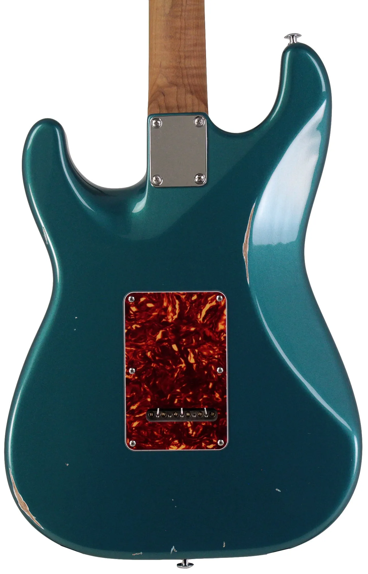 Suhr Select Classic S Antique HSS Guitar, Roasted Flamed Neck, Ocean Turquoise Metallic, Rosewood