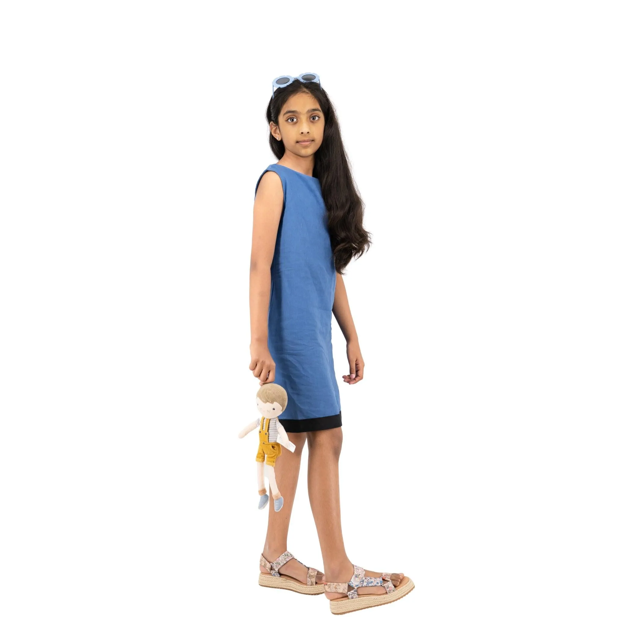 Sustainable Summer Fun: Eco-Friendly Linen Blend Frock for Kids