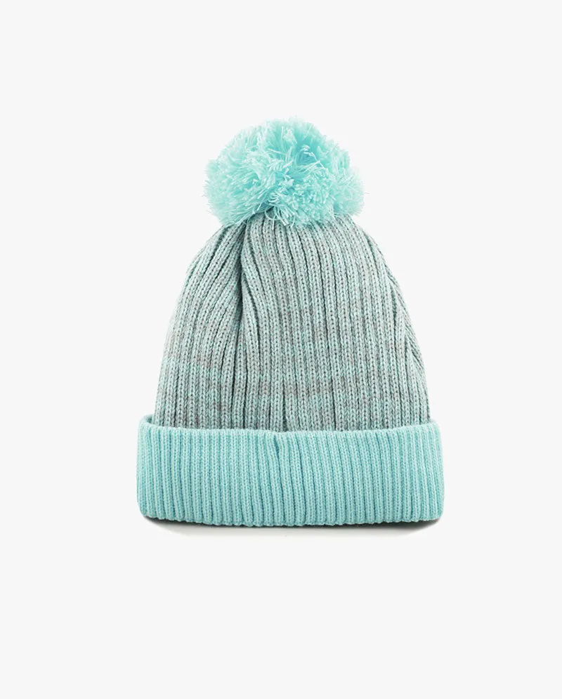 The Hat Depot - Ribbed Knit Beanie with Pom