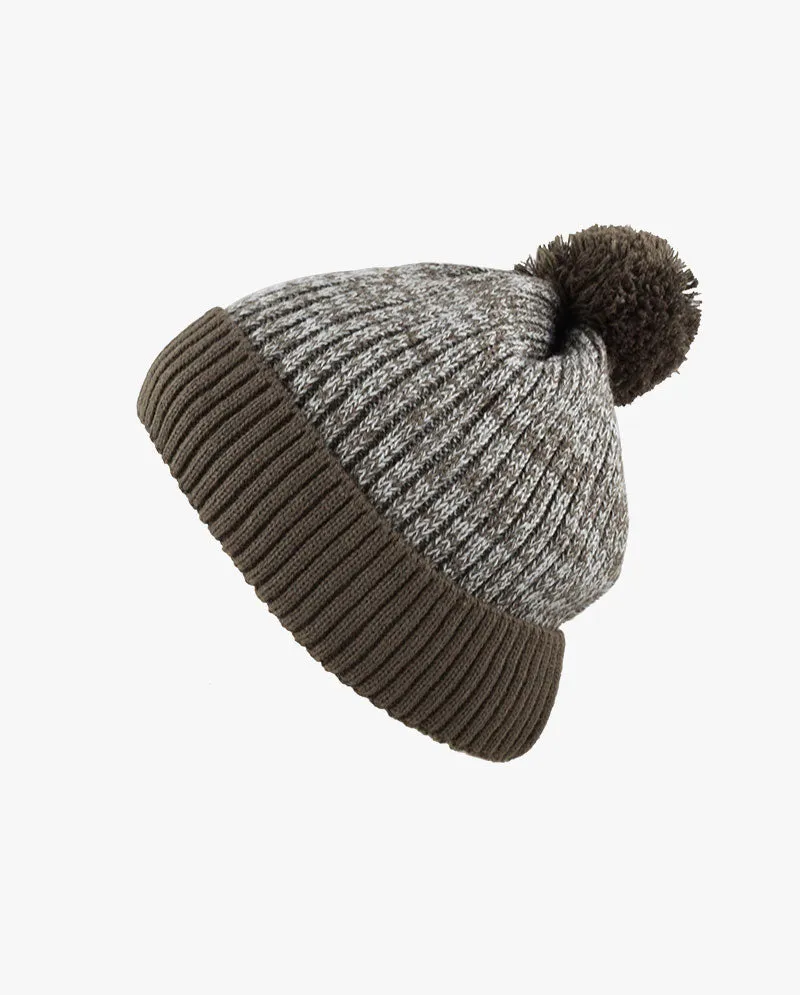 The Hat Depot - Ribbed Knit Beanie with Pom