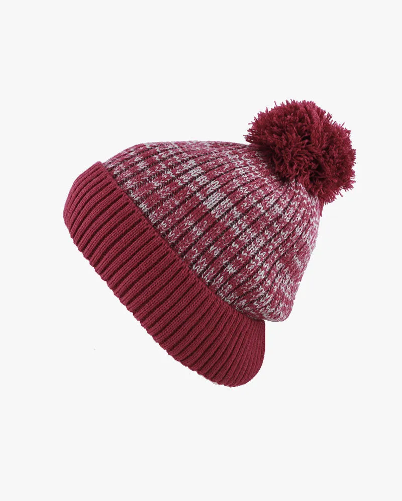 The Hat Depot - Ribbed Knit Beanie with Pom