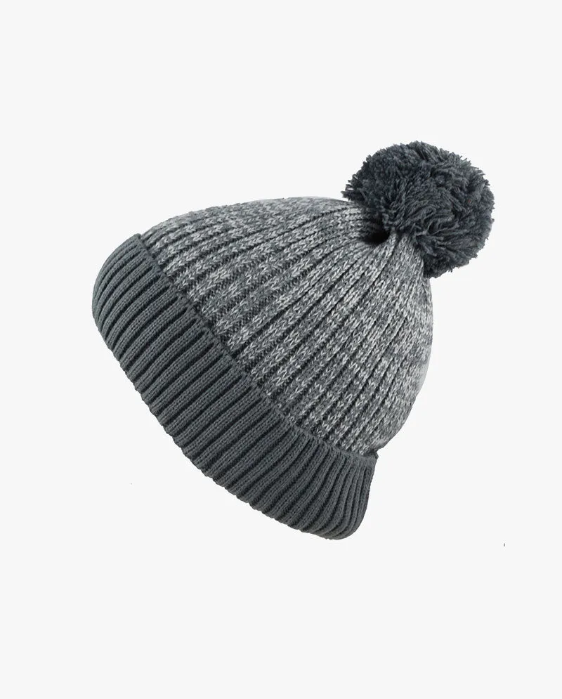 The Hat Depot - Ribbed Knit Beanie with Pom