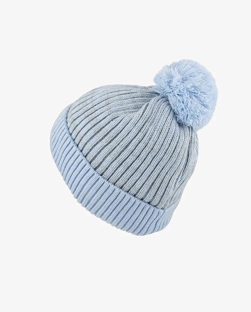 The Hat Depot - Ribbed Knit Beanie with Pom