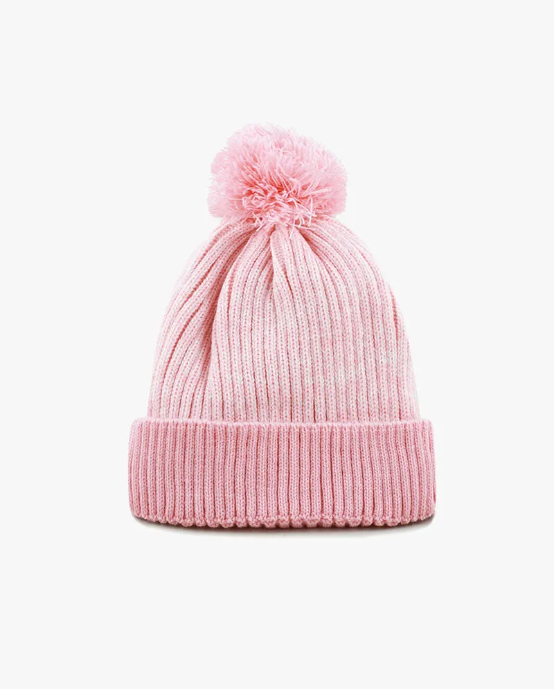 The Hat Depot - Ribbed Knit Beanie with Pom