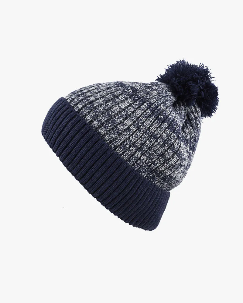 The Hat Depot - Ribbed Knit Beanie with Pom