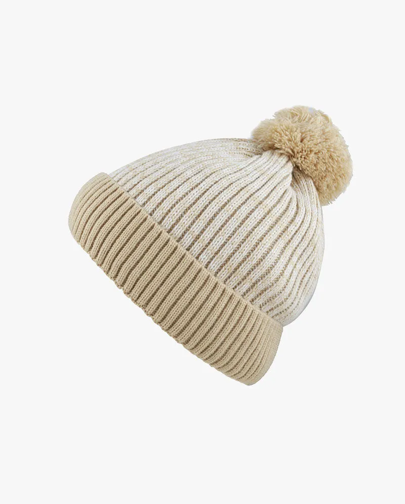 The Hat Depot - Ribbed Knit Beanie with Pom