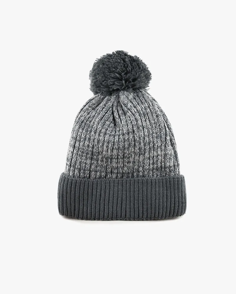 The Hat Depot - Ribbed Knit Beanie with Pom