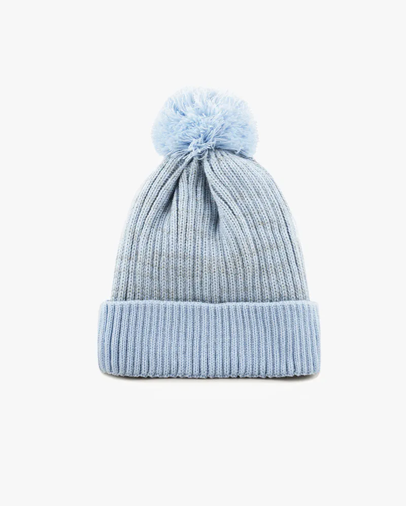 The Hat Depot - Ribbed Knit Beanie with Pom