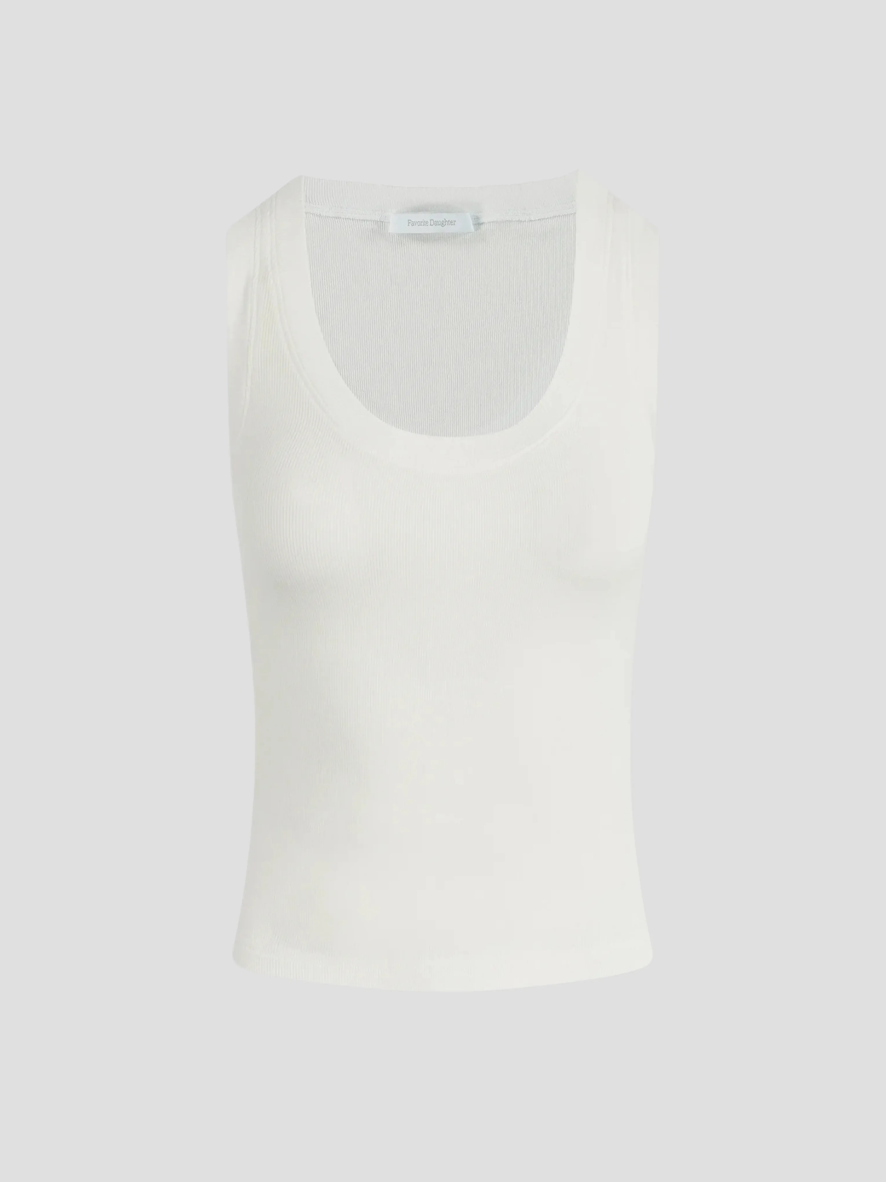 The Ribbed Tank in White