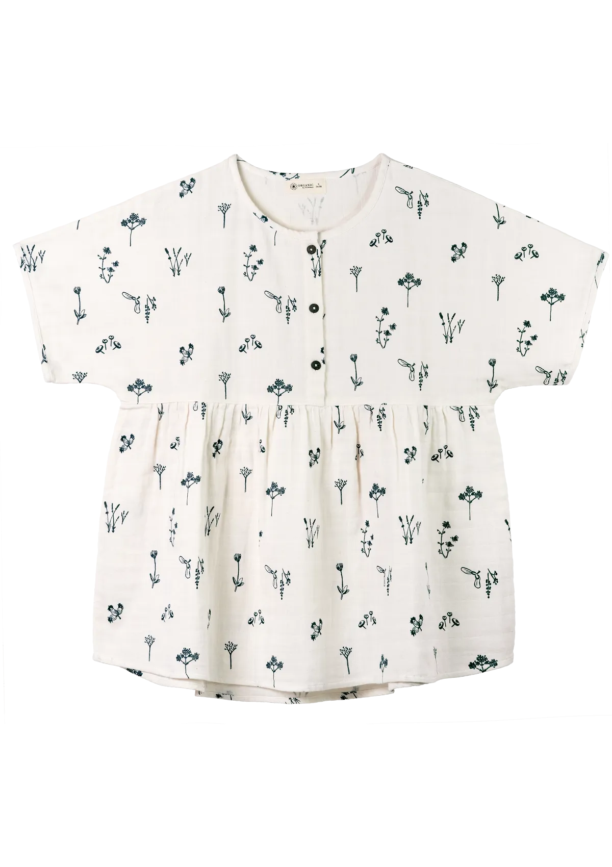 Tunic shirt Plants Delight organic muslin