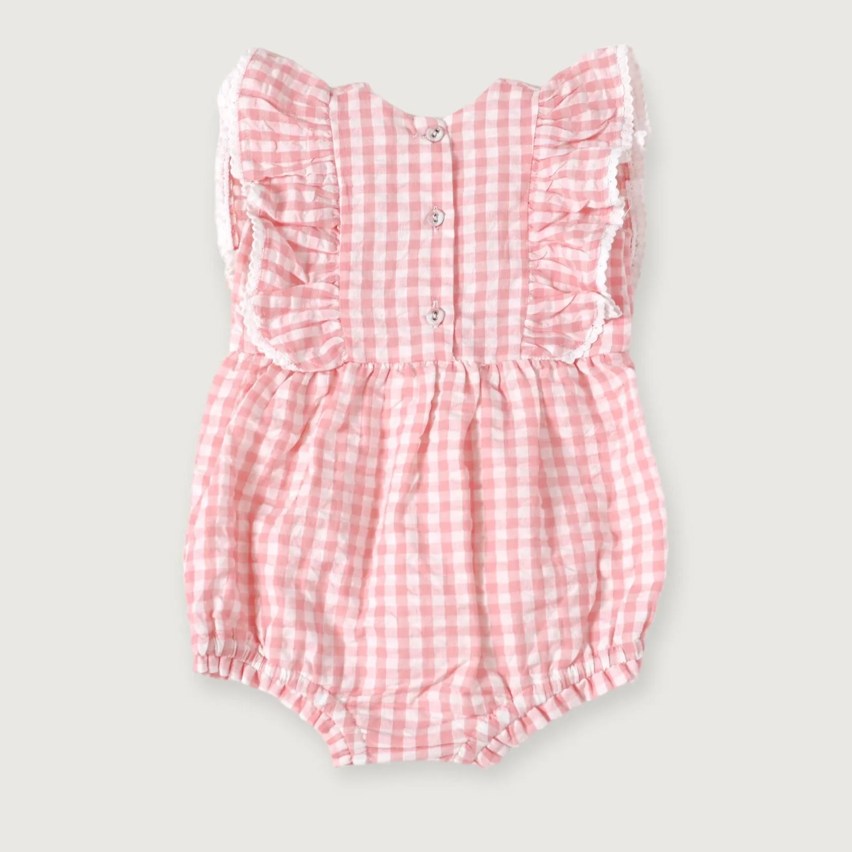 Viverano Nina Seersucker Gingham Baby Bubble