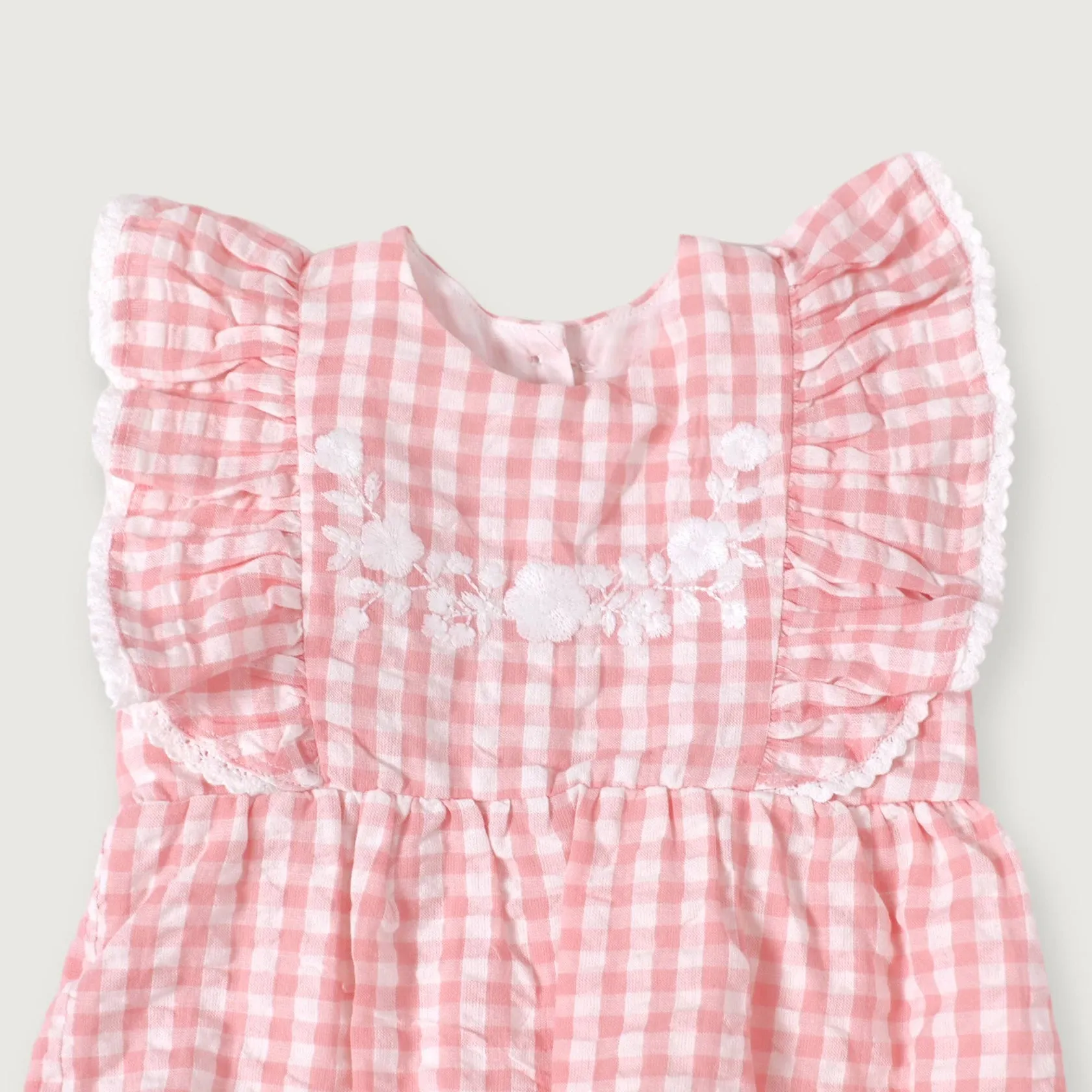 Viverano Nina Seersucker Gingham Baby Bubble