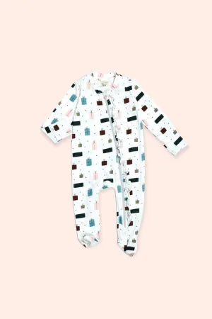 Viverano Presents Zipper Footie Baby Romper