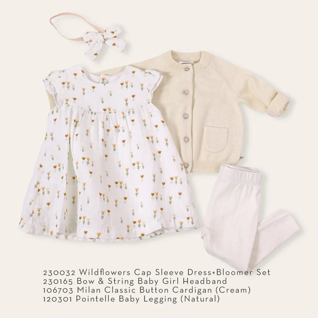 Wildflowers Cap Sleeve Dress Bloomer Set (Organic Muslin)