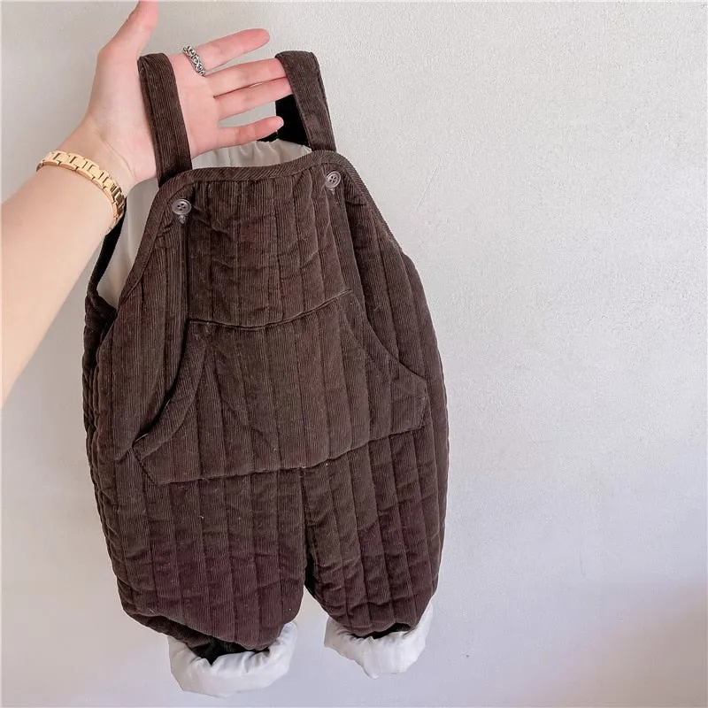 Winter Cotton-Padded Thick Overalls