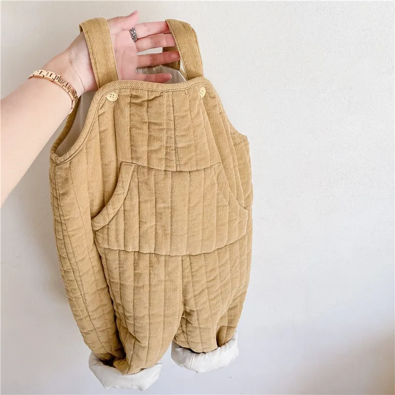 Winter Cotton-Padded Thick Overalls