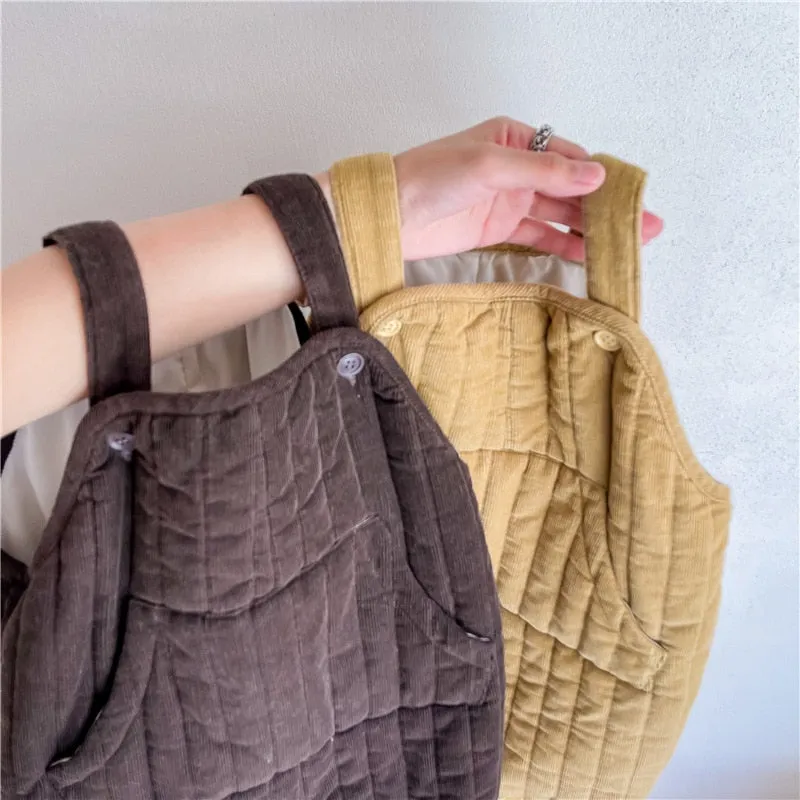 Winter Cotton-Padded Thick Overalls