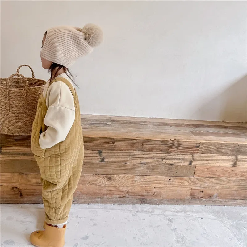 Winter Cotton-Padded Thick Overalls