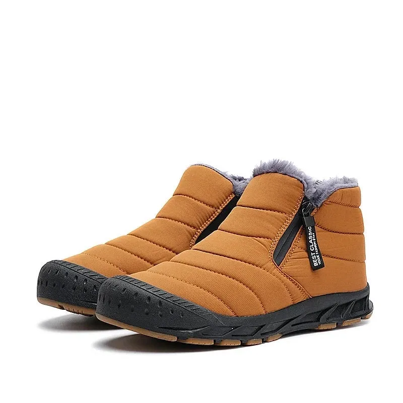 Winter Men Boots Plus Size 36-46 Casual Unisex Ankle Boots Waterproof Comfortable Non-Slip Thick Warm Fur Men Snow Boots