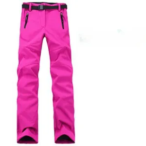 Women Thick Warm Fleece Skiing Pants