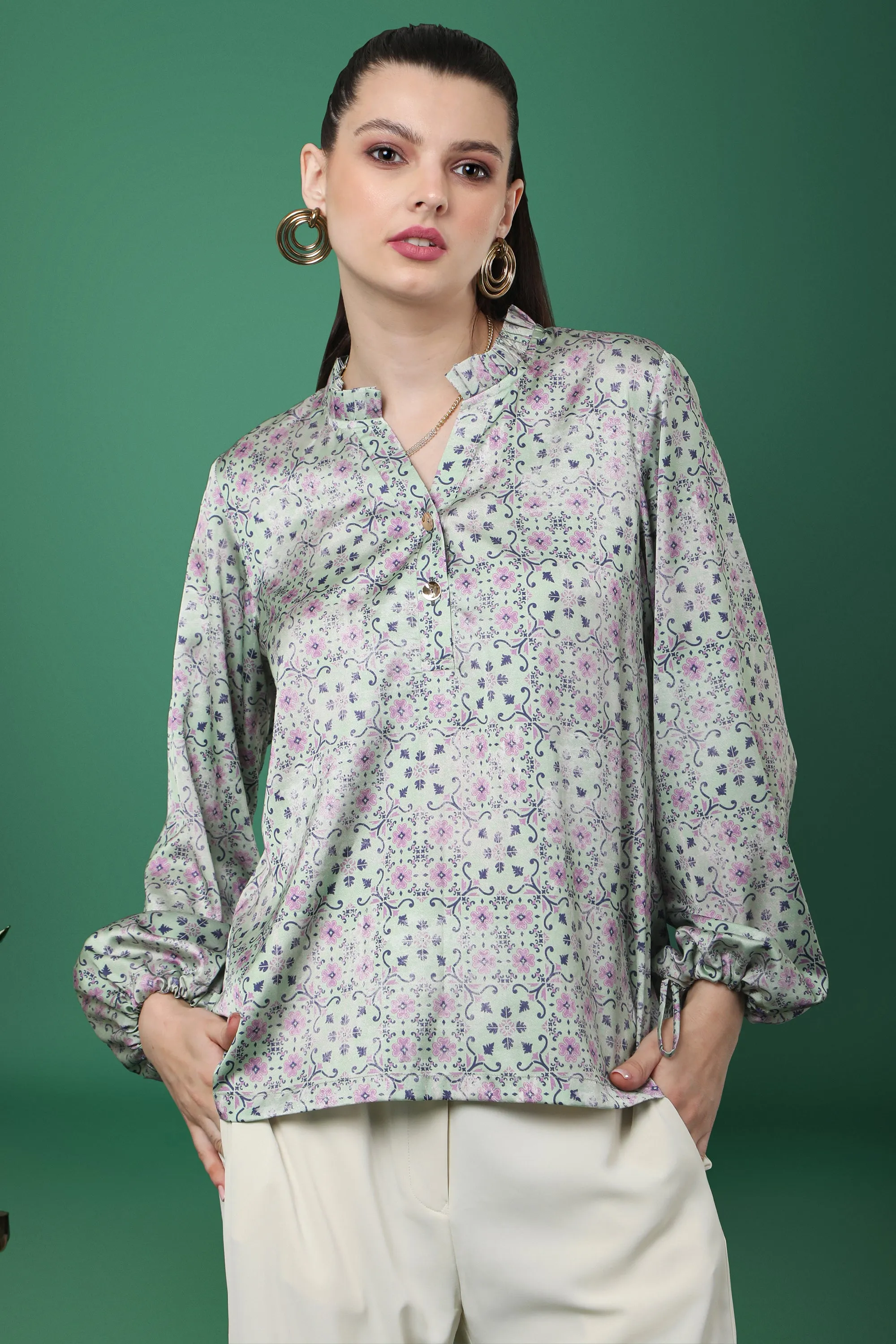 Women’s Floral Printed Full Sleeve Top