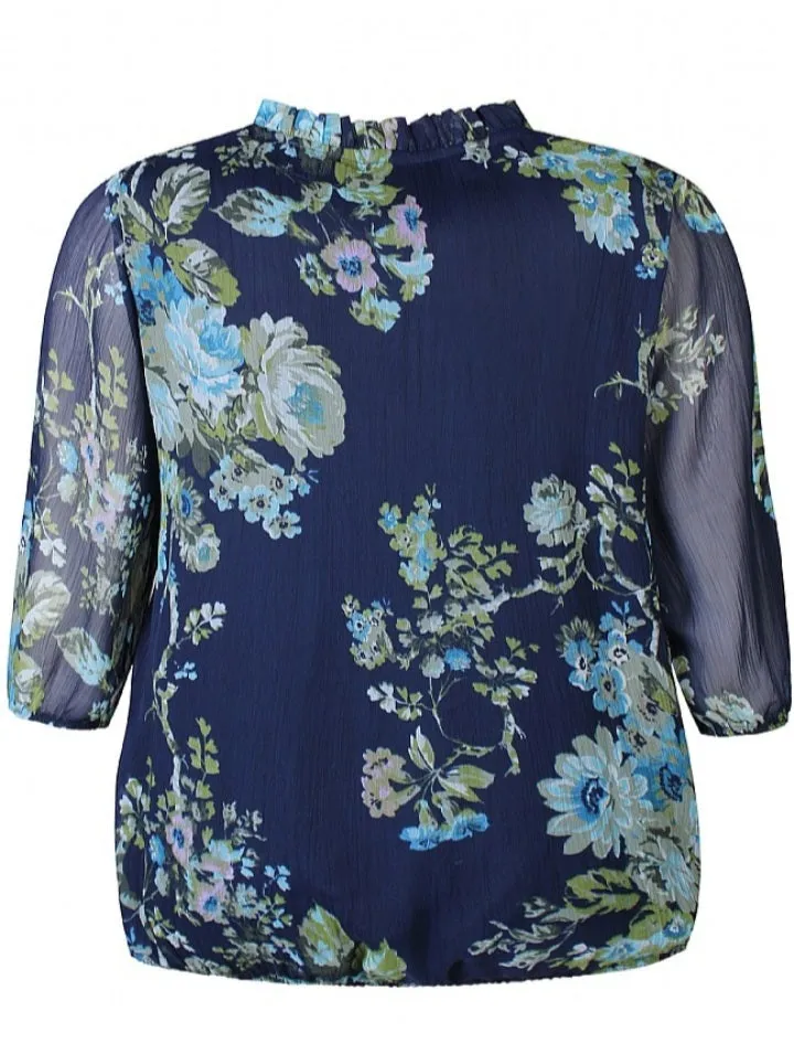 Zhenzi Chiffon floral print top